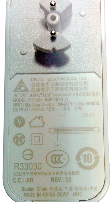 Блок питания для планшета ACER (DELTA ADP-18TB A)  (Напряжение: 12V, Ток: 1,5A, Коннектор: плоский 20x2mm)