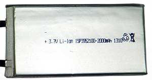 Аккумуляторный элемент литий полимерный  LIPO ICP3952100 3.7v 2400mAh 3.9х52х100 мм (химический состав: LiPo, напряжение: 3,7 вольта, емкость: 2400 мАч, размер: 3,9 x 52 х 100 мм, оболочка: пластик ) 